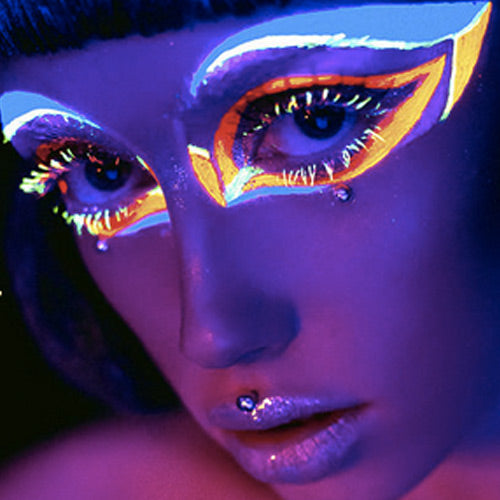 Black Light Neon Face and Body Paint Glow in the Kenya