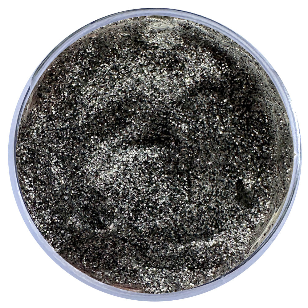 Biodegradable Glitter Gel Metallic Silver & Black (Fine Glitter