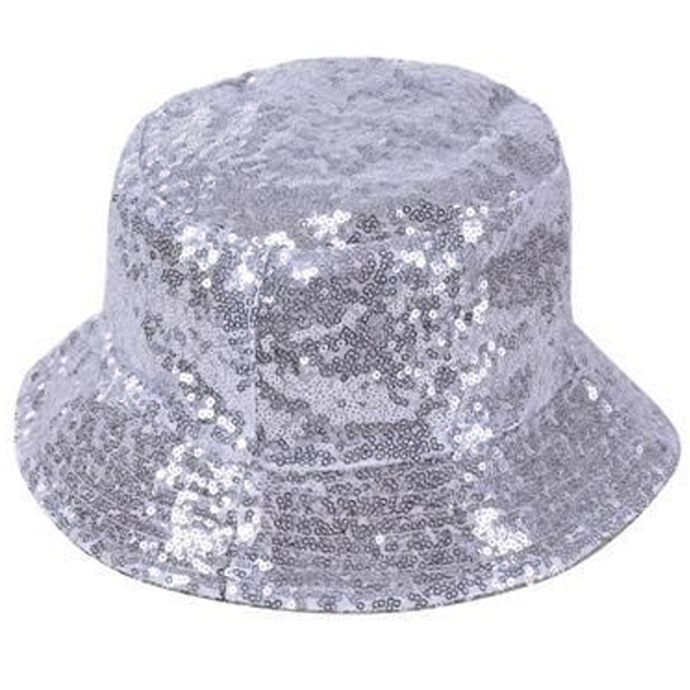 Silver Sequin Bucket Hat