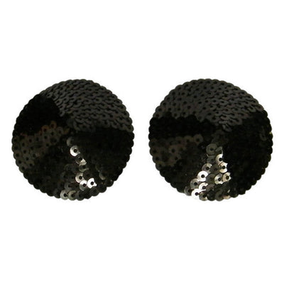 Nipple Pasties - Black Sequin Mini Cones