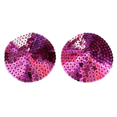 Nipple Pasties - Purple Sequin Mini Cones