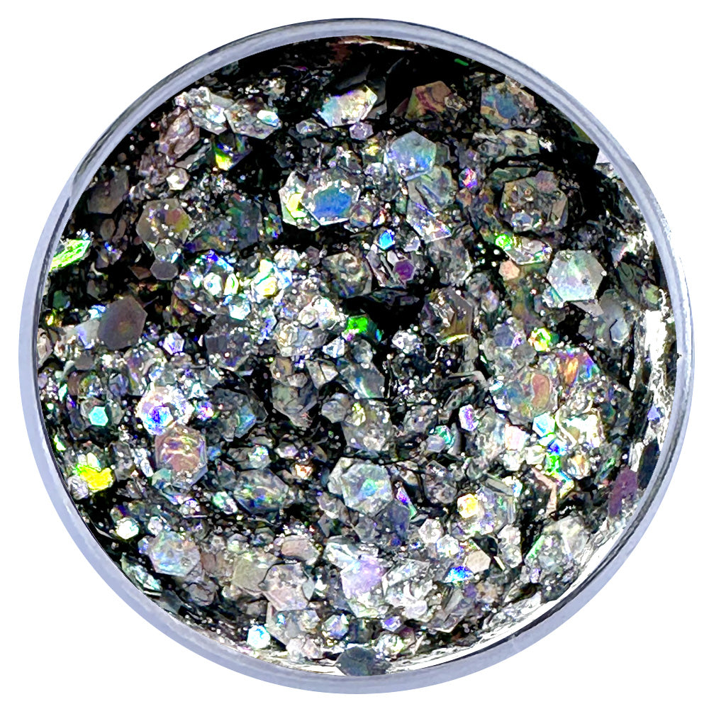 Biodegradable Glitter Gel Holographic Graphite (Chunky Mix) www