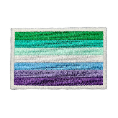 Gay Male / MLM (Men Loving Men) Pride Flag Rectangular Embroidered Iron-On Festival Patch