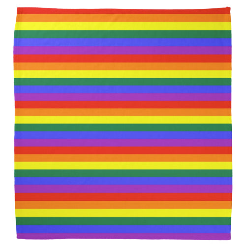 Gay Pride Rainbow Flag Bandana (Thin Stripes)