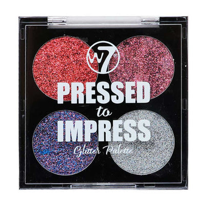 W7 Pressed To Impress Glitter Palette - All The Rage
