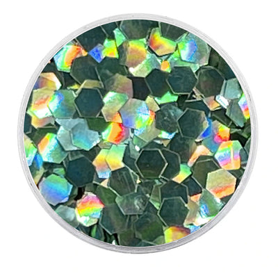 MUOBU Biodegradable Turquoise Glitter - Chunky Hexagon Holographic Glitter