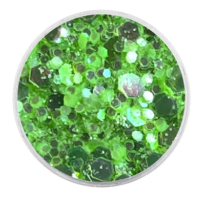 Biodegradable UV Iridescent Green Glitter - Festival Glitter Mix