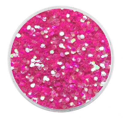 Biodegradable UV Iridescent Hot Pink Glitter - Mini Hexagons Glitter