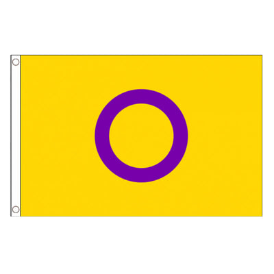 Intersex Pride Flag Yellow/Purple (5ft x 3ft Premium)