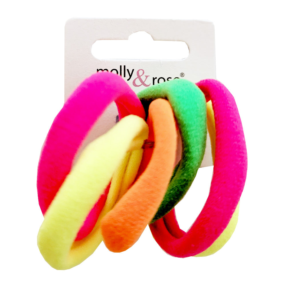 Bright Neon Jersey Elastic Hair Bobbles - Style 2