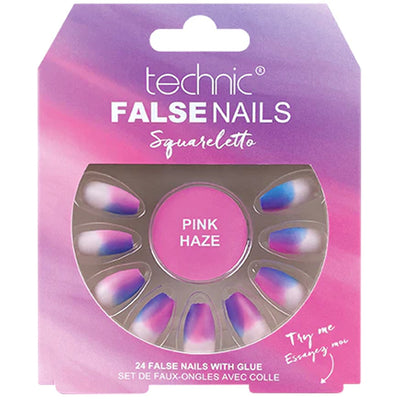 Technic False Nails - Squareletto Pink Haze
