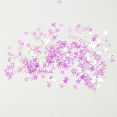 Unicorn Stars - White Iridescent Glitter Stars