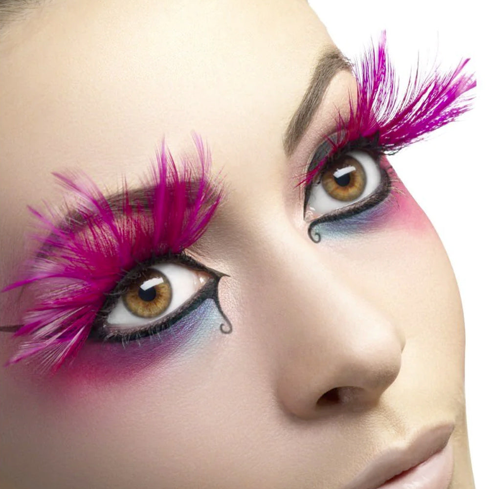 Fever Eyelashes Pink Feathers 24254
