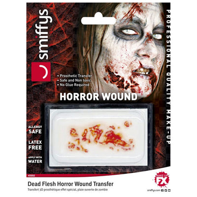 Smiffys Horror Wound Prosthetic - Dead Flesh Horror Wound Transfer 45002