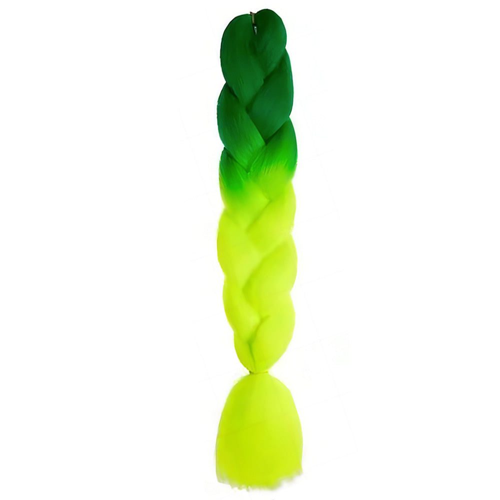 Hair Plaits (Braiding) - Neon Green Ombre