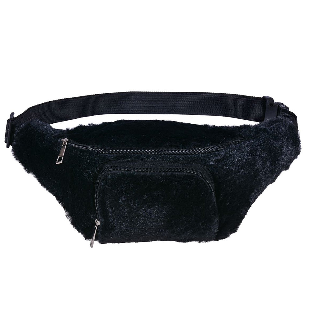 Festival Bumbag - Fluffy Black