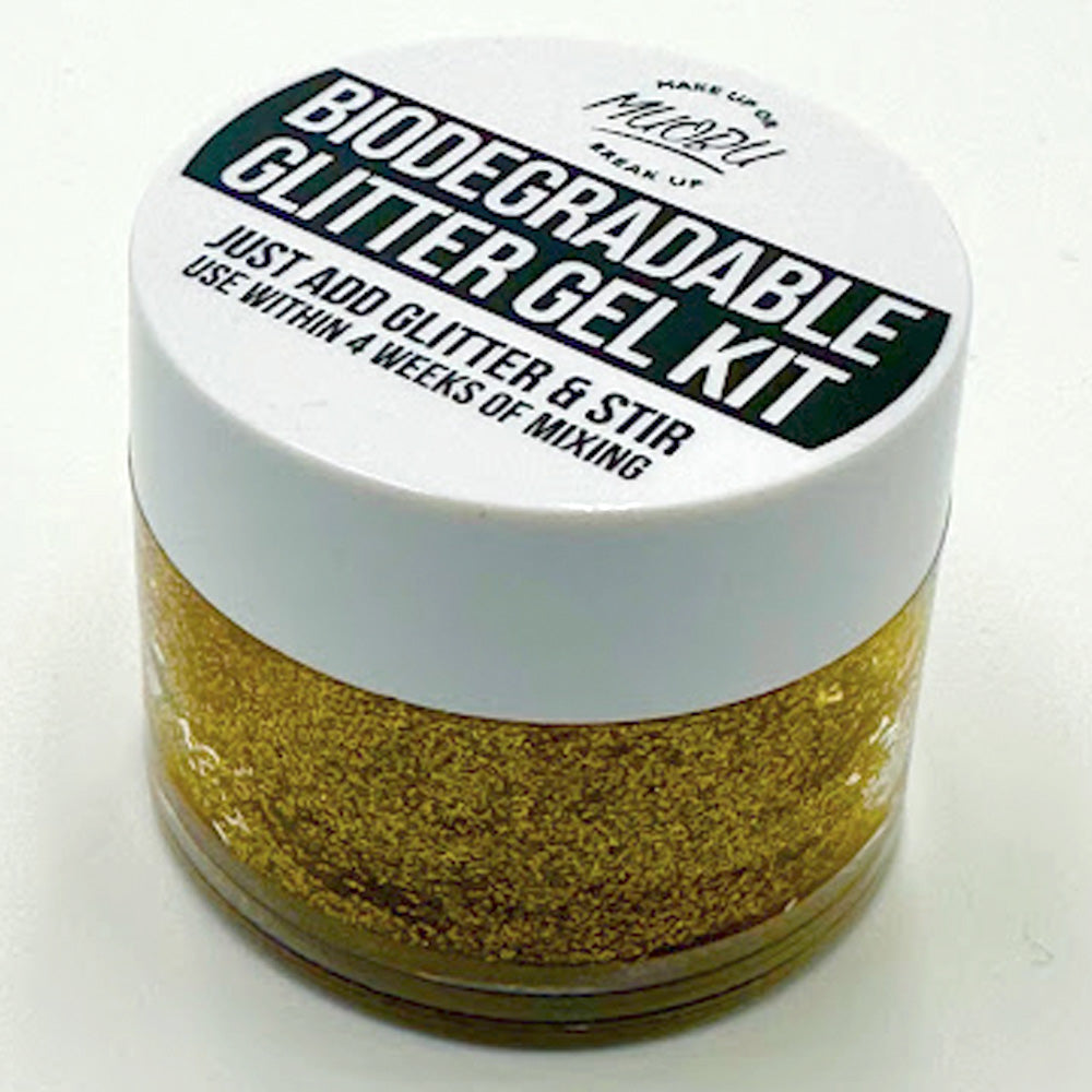 Biodegradable Glitter Gel - Holographic Gold (Fine Glitter)