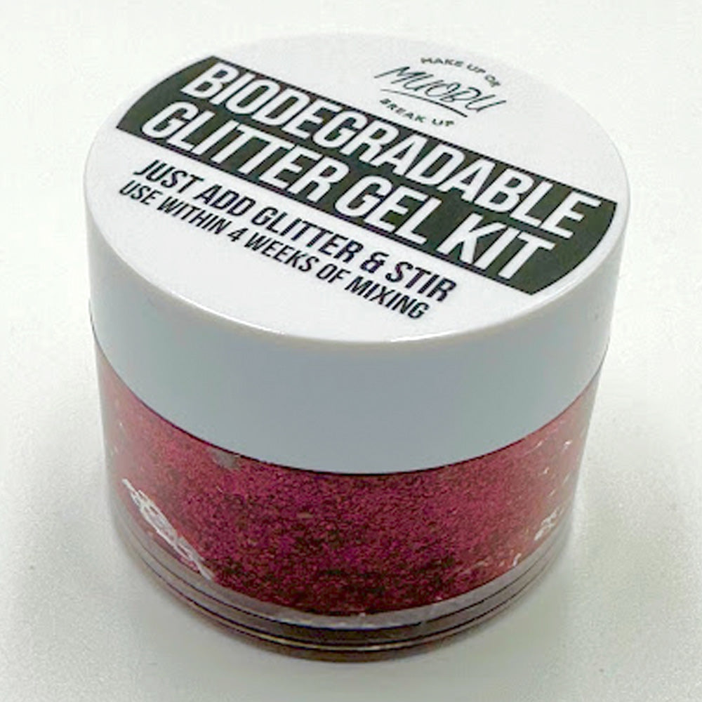 Biodegradable Glitter Gel - Holographic Red (Fine Glitter)