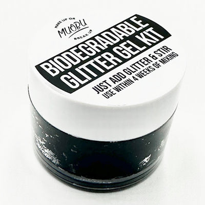 Biodegradable Glitter Gel - Metallic Black (Fine Glitter)