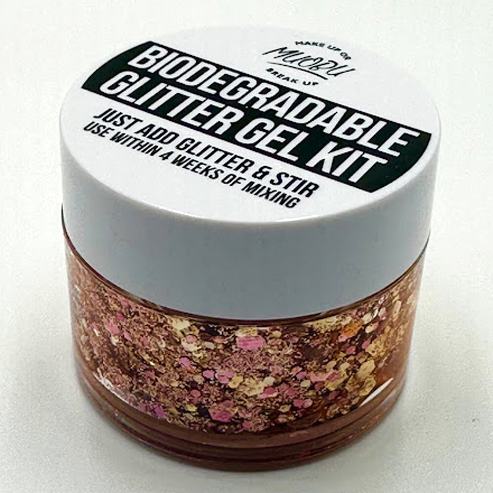 Biodegradable Glitter Gel - Metallic Pink & Champagne (Chunky Mix BioChampagne)