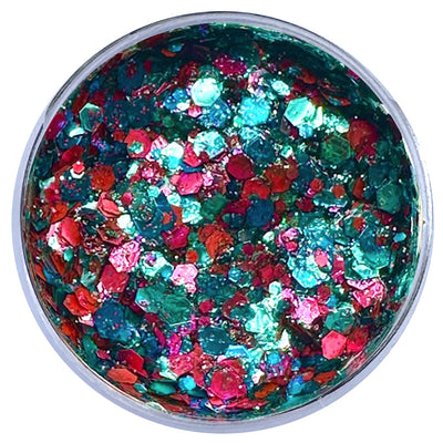 Biodegradable Glitter Gel - Metallic Blue, Turquoise & Pink (Chunky Mix BioEnchantment)