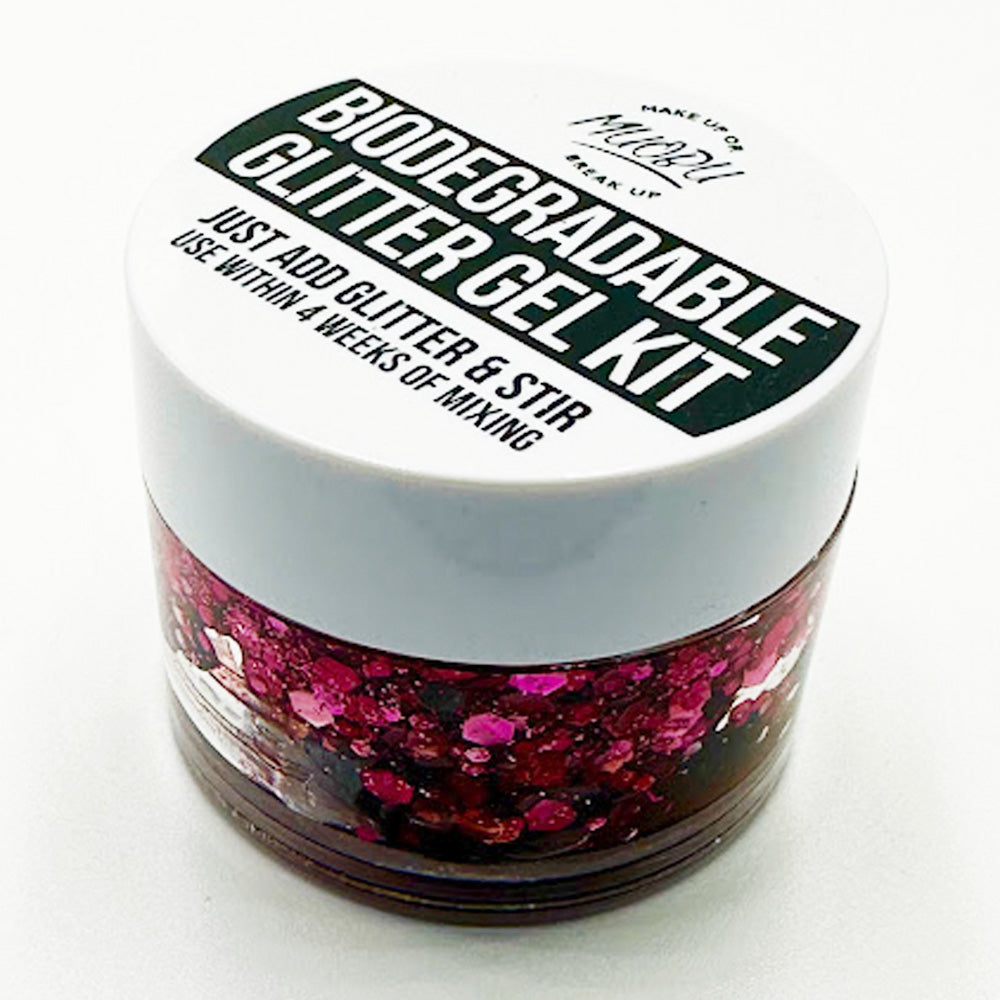 Biodegradable Glitter Gel - Metallic Raspberry (Chunky Mix BioFruity)