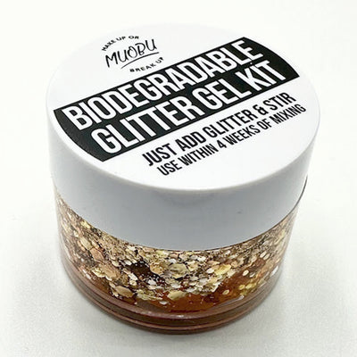 Biodegradable Glitter Gel - Metallic Rose Gold & Silver (Chunky Mix)
