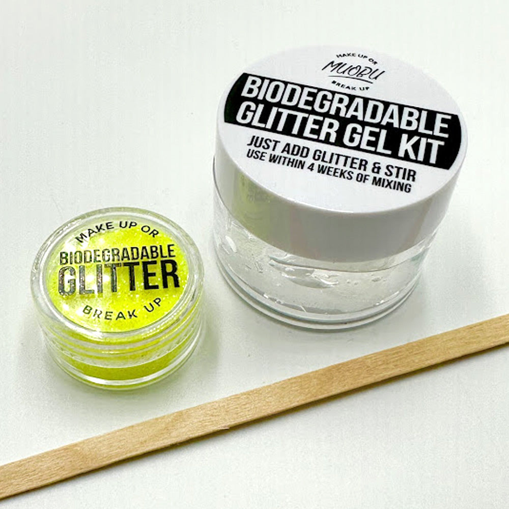 Biodegradable Glitter Gel - UV Yellow (Fine Glitter)