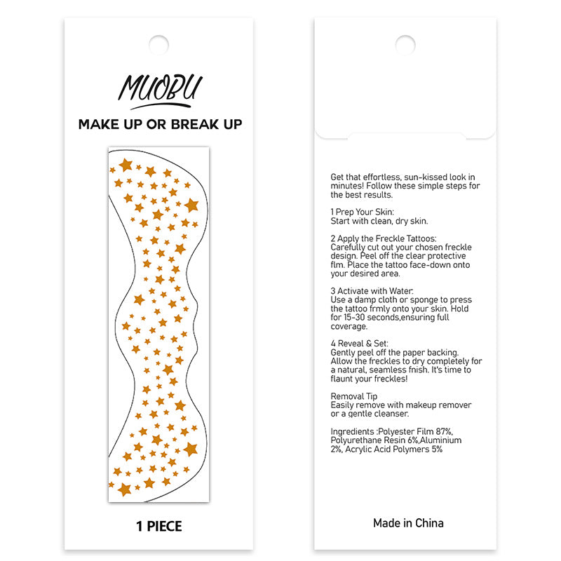 Face Freckles Transfer - Gold Stars
