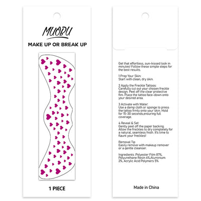Face Freckles Transfer - Pink Hearts