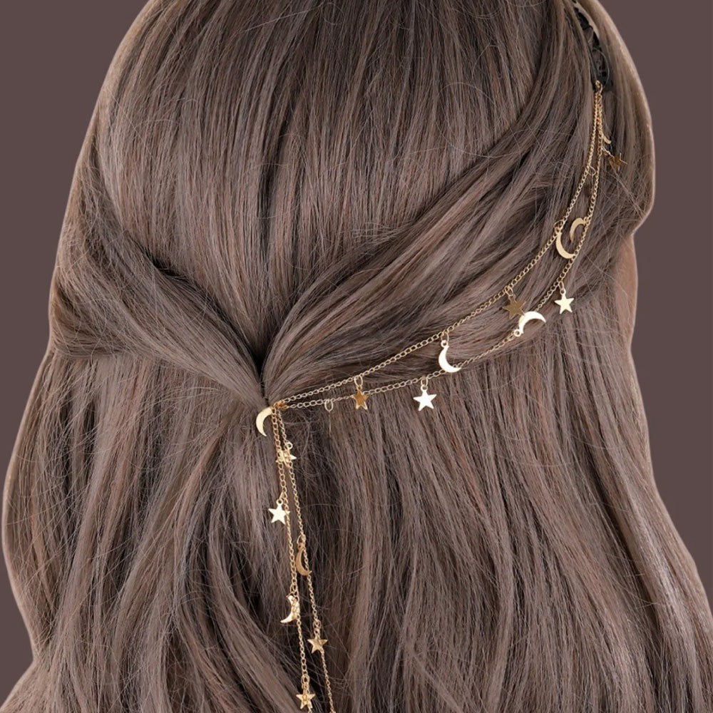 hair clip gold hair charms