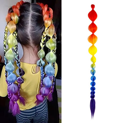 Hair Plaits (Braiding) - Rainbow Pride Bobbles