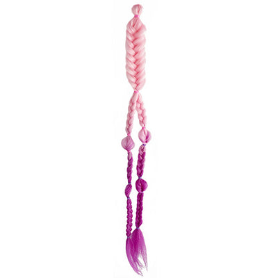 Hair Plaits (Braiding) - Pink & Purple Small Bobbles