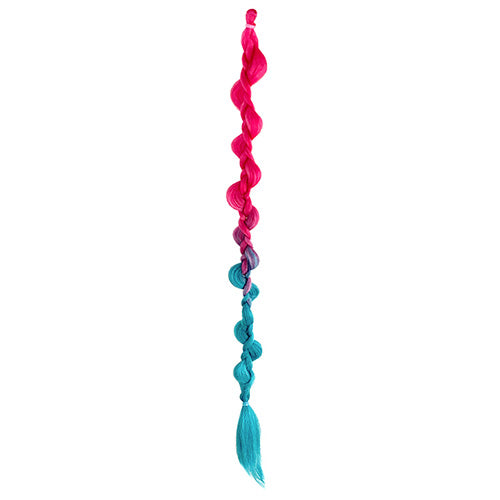 Hair Plaits (Braiding) - Hot Pink & Blue Swirl
