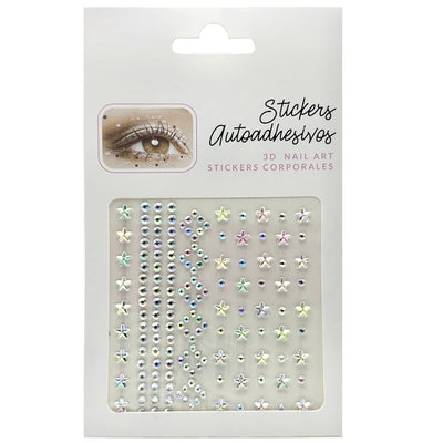 Mini Adhesive Face & Nail Jewels - Pack 6