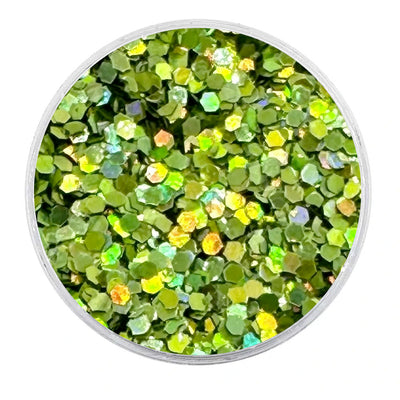 Biodegradable Holographic Apple Green Glitter - Mini Hexagons Glitter