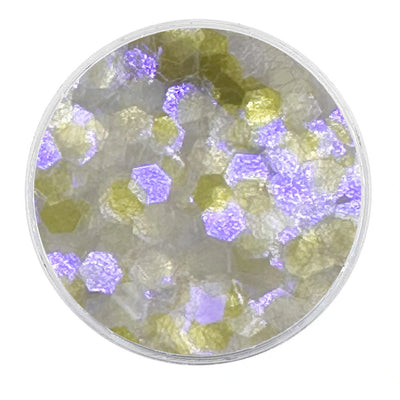 Biodegradable Iridescent Purple Glitter - Chunky Hexagons Glitter