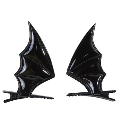 Horror/Halloween Clip In Bat Ears Hair Clips - Black