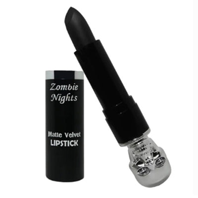 Zombie Nights Matte Velvet Black Lipstick (With Skull Lid)