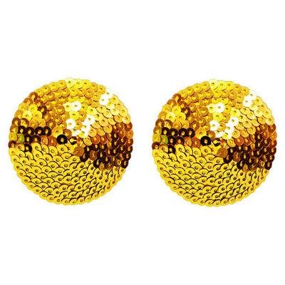 Nipple Pasties - Gold Sequin Mini Cones