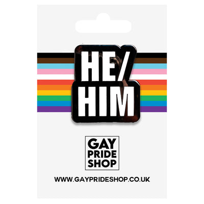 Pronoun He/Him Enamel Festival Pin