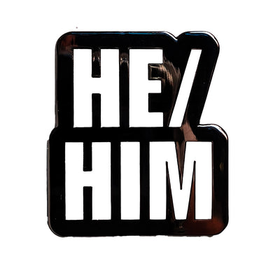 Pronoun He/Him Enamel Festival Pin