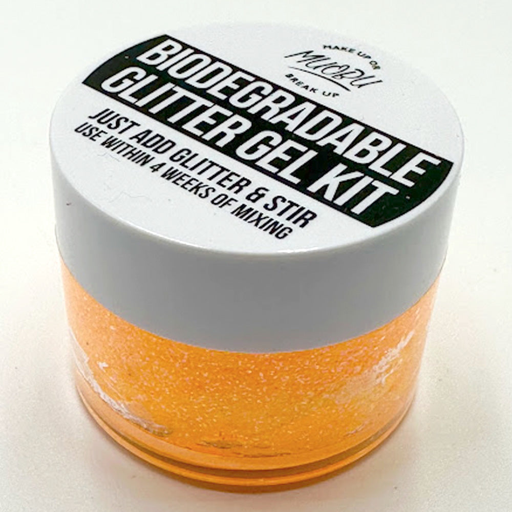 Biodegradable Glitter Gel - UV Tangerine (Fine Glitter)