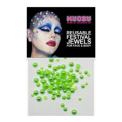Lime Green Pearls - Face & Body Pearls (Mixed Size Pack)