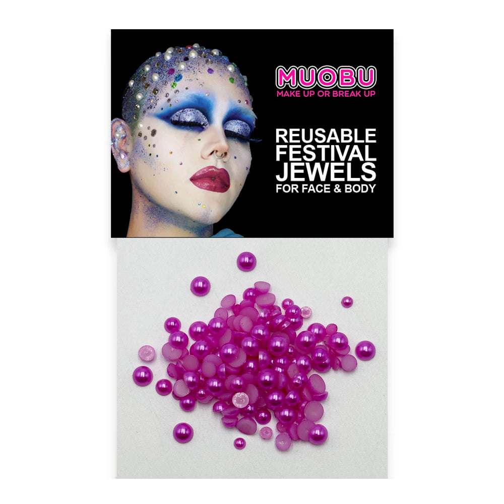 Magenta Pearls - Face & Body Pearls (Mixed Size Pack)