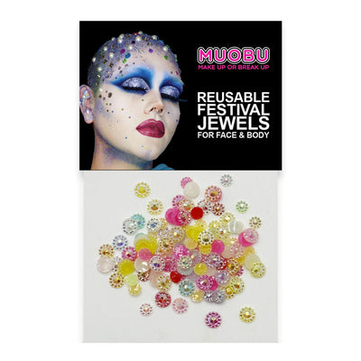 Multi-Coloured Bejewelled Pearls - Face & Body Pearls (Mixed Size Pack)