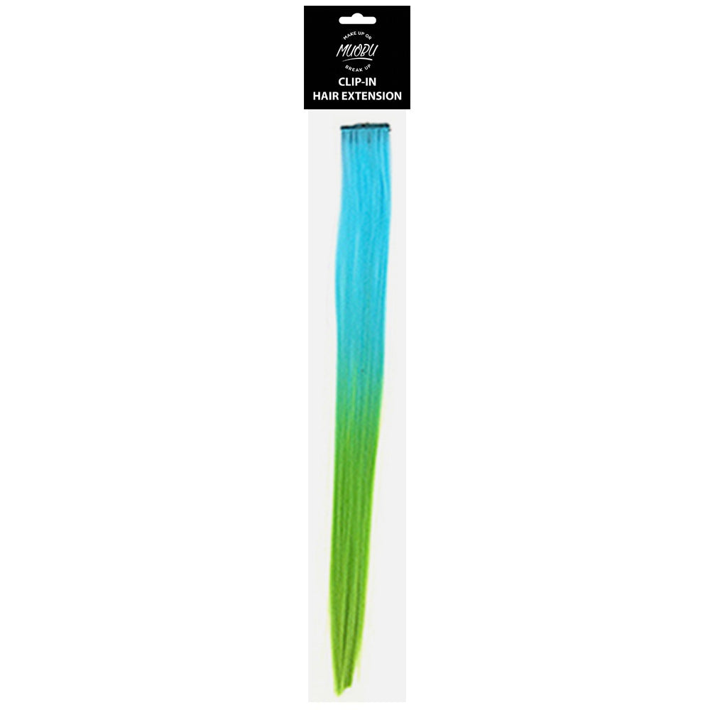 MUOBU Ombre Clip-In Hair Extension Strip - Ombre Blue/Green