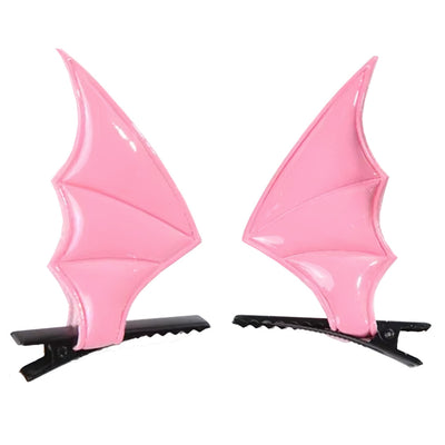 Horror/Halloween Clip In Bat Ears Hair Clips - Pink