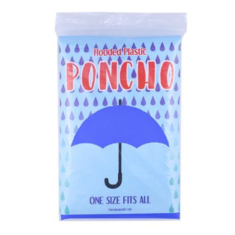 Henbrandt Plastic Poncho - Blue