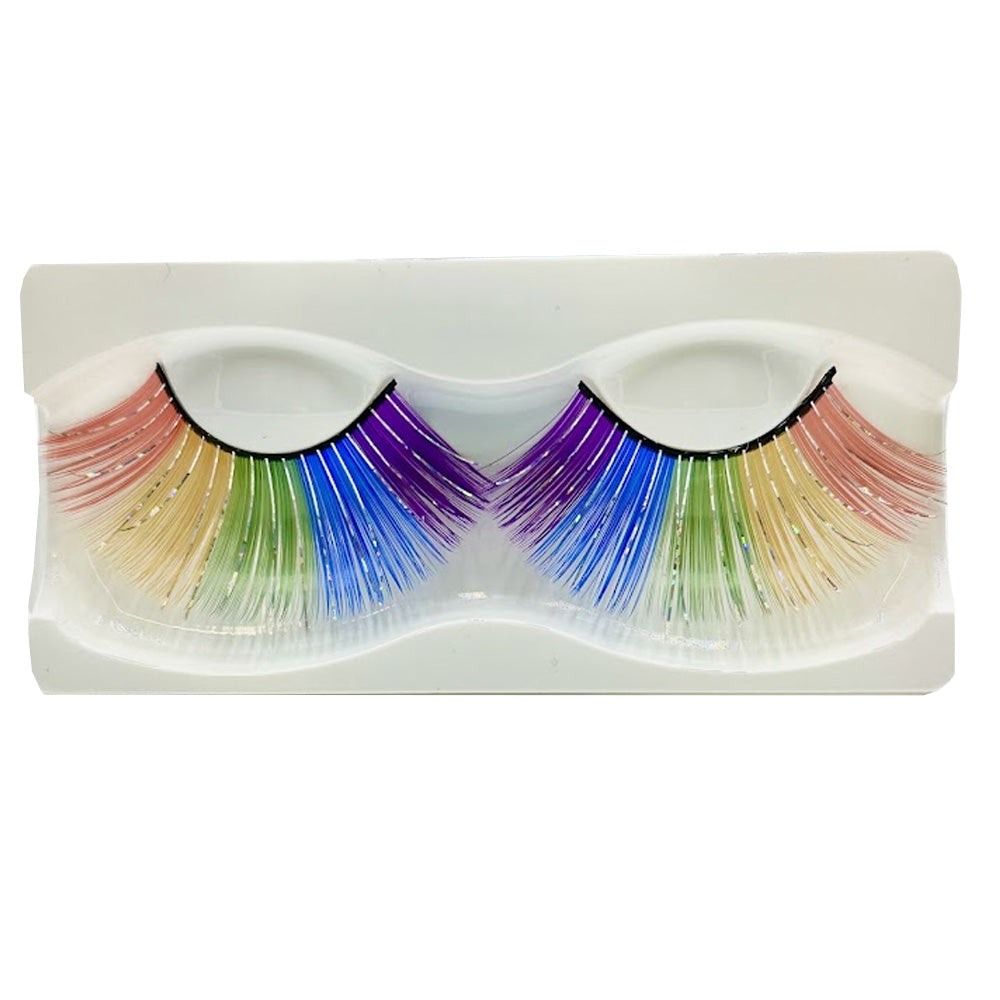 Rainbow False Eyelashes - 5 Colour